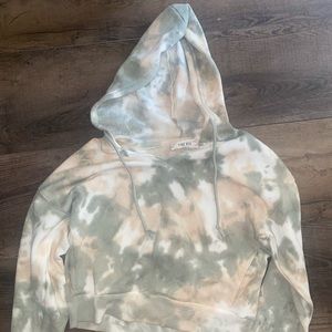 Tie dye crop hoodie